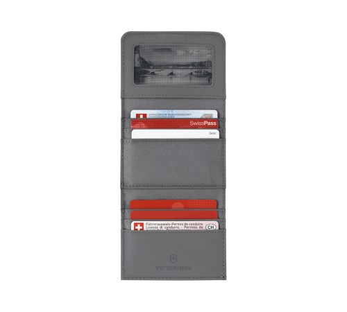 Бумажник VICTORINOX Travel Essentials Tri-Fold Wallet, серый, полиэстер, 9x2x10 см