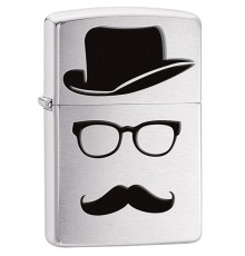Зажигалка ZIPPO Classic с покрытием Brushed Chrome, латунь/сталь, серебристая, матовая, 38x13x57 мм