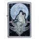 Зажигалка ZIPPO Howling Wolf с покрытием Street Chrome, латунь/сталь, серебристая, 38x13x57 мм