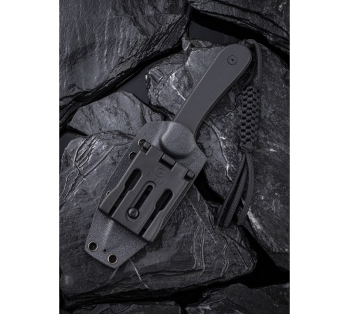Нож CIVIVI Fixed Blade Elementum D2 Steel Black Stonewash Handle G10 Black