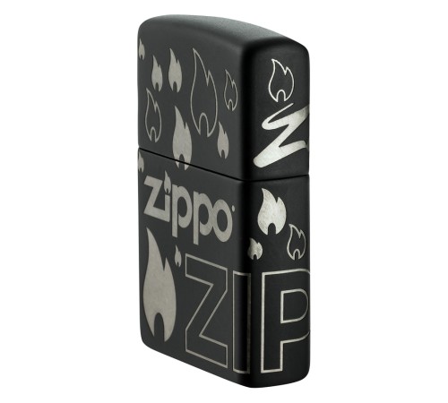 Зажигалка ZIPPO Classic с покрытием Black Matte, латунь/сталь, черная, матовая, 38x13x57 мм
