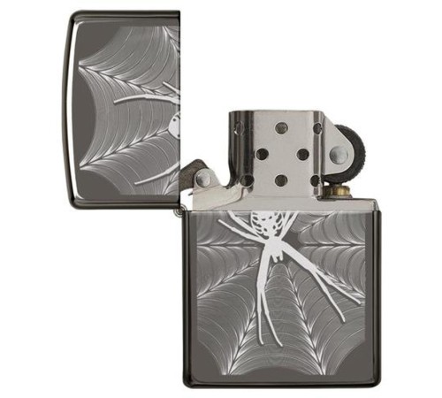 Зажигалка ZIPPO Classic с покрытием Black Ice®, латунь/сталь, чёрная, глянцевая, 38x13x57 мм