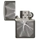 Зажигалка ZIPPO Classic с покрытием Black Ice®, латунь/сталь, чёрная, глянцевая, 38x13x57 мм