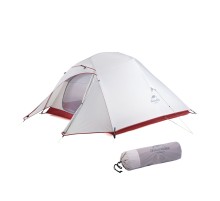 Палатка Naturehike Cloud Up NH18T030-T 20D трехместная сверхлегкая с ковриком, светло-серый, 6927595730614
