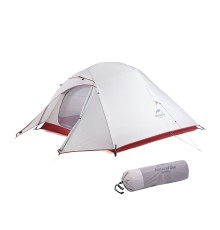 Палатка Naturehike Cloud Up NH18T030-T 20D трехместная сверхлегкая с ковриком, светло-серый, 6927595730614