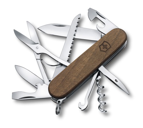 Нож перочинный VICTORINOX Huntsman, 91 мм, 13 функций, рукоять из орехового дерева