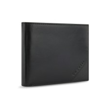 Портмоне BUGATTI Nobile, с защитой данных RFID, чёрное, воловья кожа/полиэстер, 12х2х9,5 см