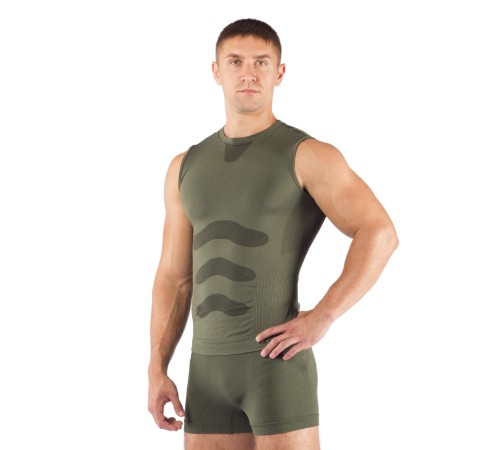 Майка  мужская Achile/ кор. рукав/ синтетика/ зеленый/ L-XL, Achile6262LXL
