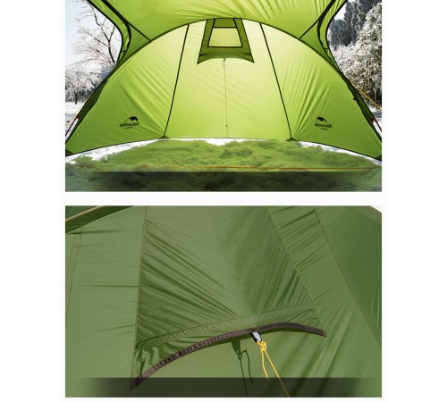 Палатка 2-местная Naturehike Opalus NH17L001-L, 20D, зеленый, 6976023924781