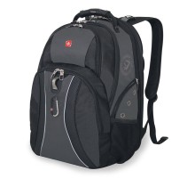 Рюкзак WENGER, 15” ,черный/серый, полиэстер 900D, 34х23х47 см, 36 л