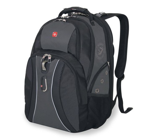 Рюкзак WENGER, 15” ,черный/серый, полиэстер 900D, 34х23х47 см, 36 л