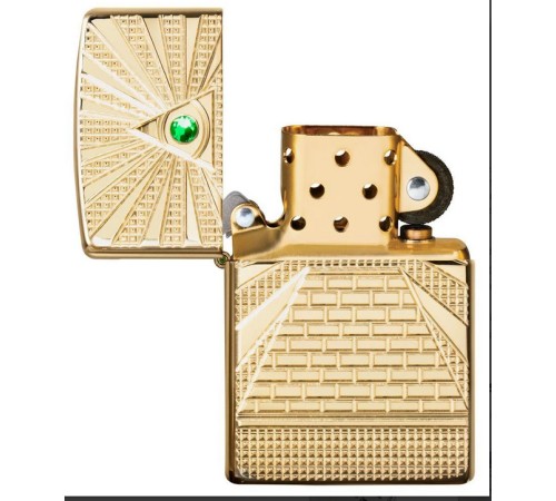 Зажигалка ZIPPO Armor™ с покрытием High Polish Brass, латунь/сталь, золотистая, 38x13x57 мм