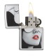 Зажигалка ZIPPO Gold Design с покрытием High Polish Chrome, латунь/сталь, серебристая, 38x13x57 мм