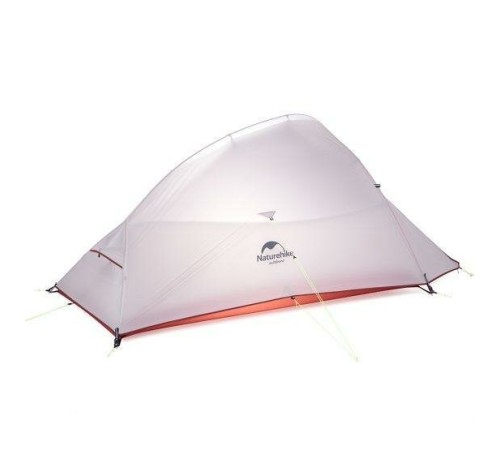 Палатка Naturehike Сloud up 2 20D NH17T001-T двухместная с ковриком, серая, 6927595724668