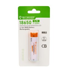 Аккумулятор SKYWOODS 18650, 2600mAh, 1000 циклов перезарядки