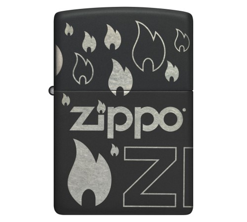 Зажигалка ZIPPO Classic с покрытием Black Matte, латунь/сталь, черная, матовая, 38x13x57 мм