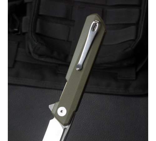 Нож Bestechman Dundee сталь D2, рукоять G10 зеленая