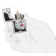 Зажигалка ZIPPO Gold Design с покрытием High Polish Chrome, латунь/сталь, серебристая, 38x13x57 мм