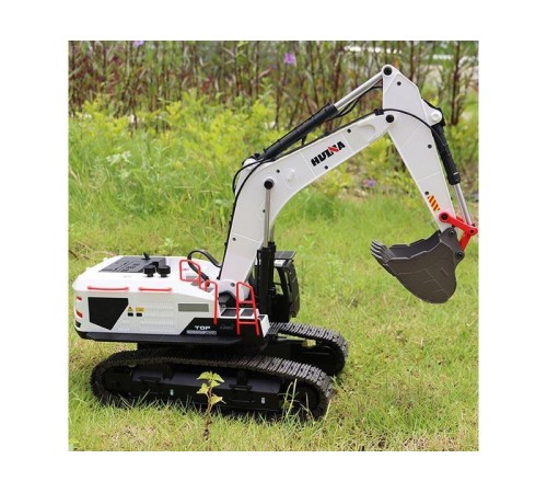 Радиоуправляемый экскаватор HUI NA TOYS, серый 2.4G 22CH 1/14 RTR