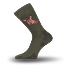 Носки Lasting  LFSS 620, cotton+polyamide, зеленый с рисунком, размер S, LFSS620-S