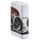 Зажигалка ZIPPO Hot Rod Design с покрытием 540 Matte, латунь/сталь, белая, матовая, 38x13x57 мм