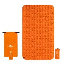 Коврик спальный Naturehike NH19Z055-P двойной  FC11 (с надувным мешком) оранжевый, 6927595735435