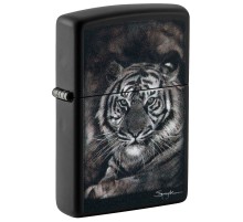 Зажигалка ZIPPO Spazuk Design с покрытием Black Matte, латунь/сталь, чёрная, матовая, 38x13x57 мм