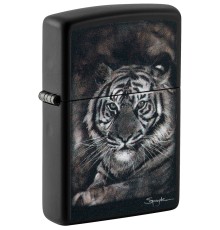 Зажигалка ZIPPO Spazuk Design с покрытием Black Matte, латунь/сталь, чёрная, матовая, 38x13x57 мм