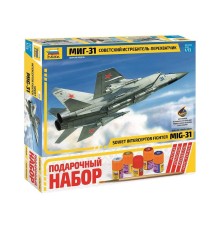 Сборная модель ZVEZDA Советский истребитель-перехватчик МиГ-31, подарочный набор, 1/72