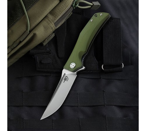 Нож Bestech Scimitar сталь D2, рукоять G10 зеленая