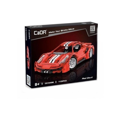 Конструктор CaDA спортивный автомобиль Red Devils (1126 деталей)