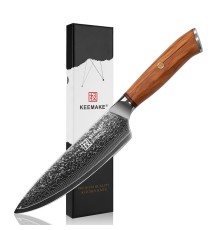 Нож шеф-повара из дамасской стали Keemake 6,5 Inch Chef Knife Phoenix, бежевый