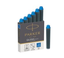 Чернильный мини-картридж Parker Квинк Шорт для перьевой ручки, синий, 0,5 мл чернил
