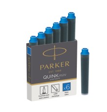 Чернильный мини-картридж Parker Квинк Шорт для перьевой ручки, синий, 0,5 мл чернил