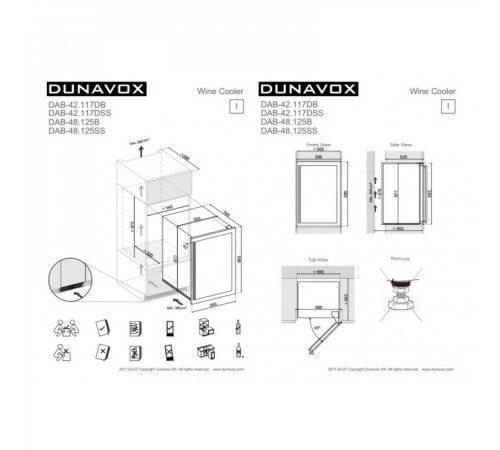 Винный шкаф Dunavox DAB-42.117DB
