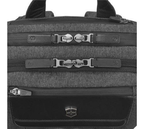 Рюкзак VICTORINOX Architecture Urban 2 Deluxe Backpack 15”, серый, полиэстер/кожа, 31x23x46 см, 23 л