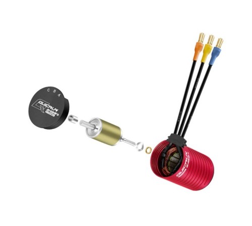 Бесколлекторный мотор Hobbywing QUICRUN-2435SL-4500KV-RED-G3-SE (4500KV, 2,3/10мм, 1/18, 1/16)