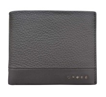 Кошелёк, Cross Nueva FV, кожа наппа, фактурная, серый, 8 х 1,5 х 10,5 см