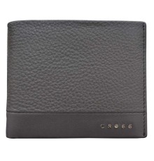 Кошелёк Cross Nueva FV, кожа наппа, фактурная, серый, 11 х 1,5 х 9 см
