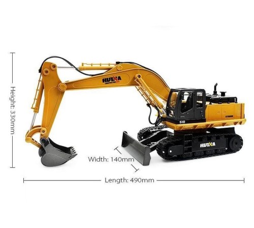 Радиоуправляемый экскаватор HUI NA TOYS 2.4G 11CH 1/16 RTR