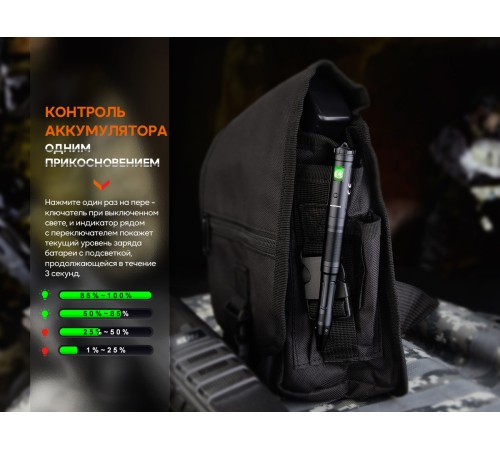 Тактическая ручка Fenix T6 черная, T6-Black