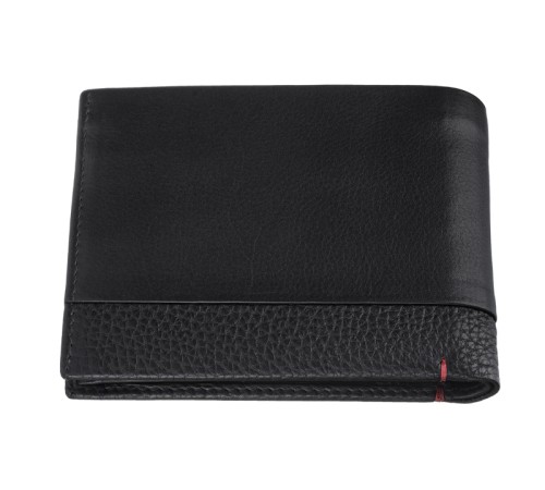 Портмоне ZIPPO с защитой от сканирования RFID, чёрное, натуральная кожа, 11,5×2×9,5 см