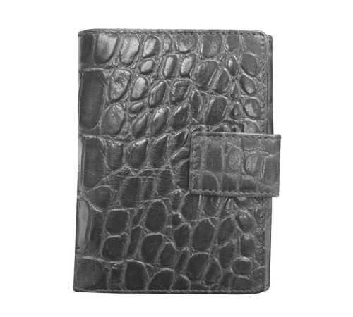Кошелёк Cross Coco Nicole. Кожа наппа, тиснёная, серый, 12,5 х 10 х 2,4 см