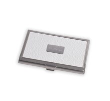 Визитница Pierre Cardin. Корпус - металл, иск. кожа. Размер 9,3 х 6,0 х 0,8 см. Цвет - белый.