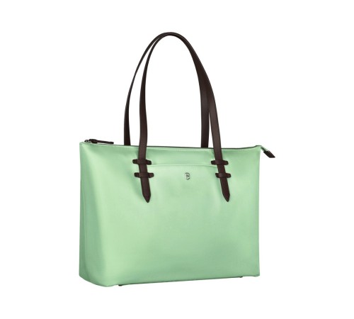 Сумка VICTORINOX Victoria Deluxe Business Tote, мятная, нейлон/кожа/микрозамша, 47x15x31 см, 16 л