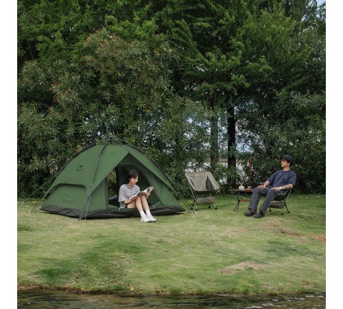 Палатка Naturehike автоматическая NH21ZP008, четырехместная, зеленая, 6976023920660