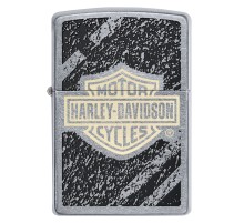 Зажигалка ZIPPO Harley-Davidson® с покрытием Street Chrome™, латунь/сталь, серебристая, 38x13x57 мм