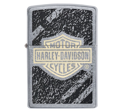 Зажигалка ZIPPO Harley-Davidson® с покрытием Street Chrome™, латунь/сталь, серебристая, 38x13x57 мм