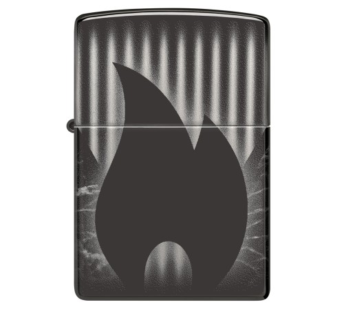 Зажигалка ZIPPO Classic с покрытием High Polish Black, латунь/сталь, черная, глянцевая, 38x13x57 мм
