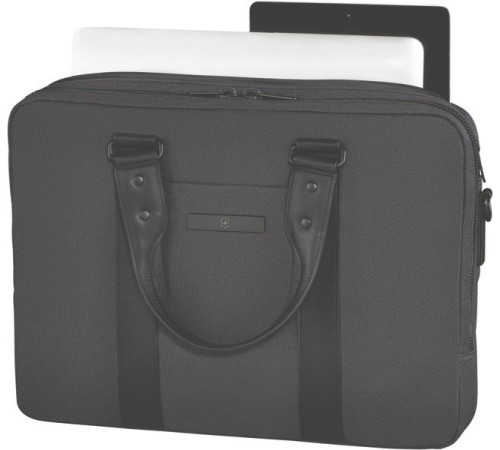 Портфель VICTORINOX Architecture Urban Bodmer 14'', серый, ткань Nüwa®/кожа, 38x10x31 см, 11 л